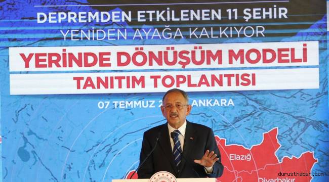 Bakan Özhaseki: Deprem Bölgesinde yeni dönem başlıyor